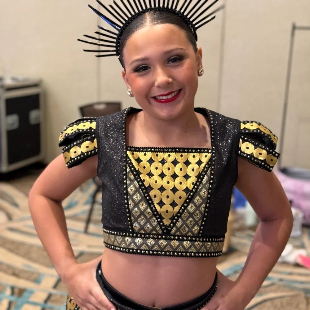 Black and Gold Dance Costume - Queen of Aragon